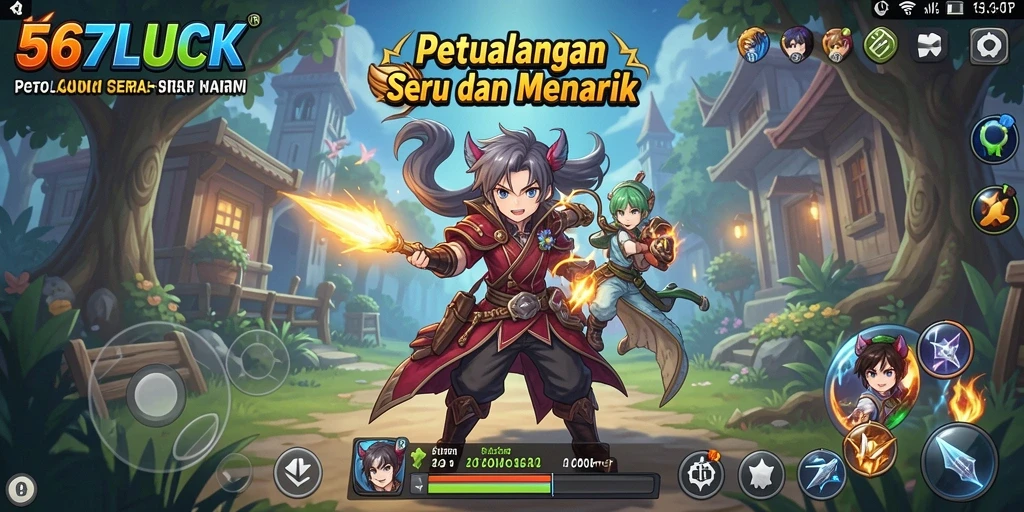 Gameplay seru dengan karakter anime unik dan menarik.