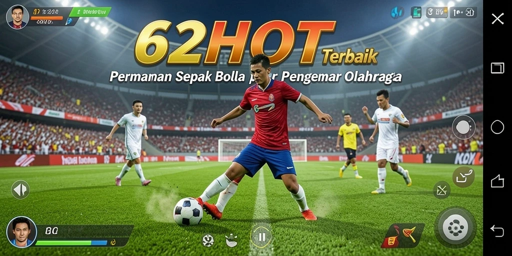 Gameplay seru di lapangan sepak bola virtual.