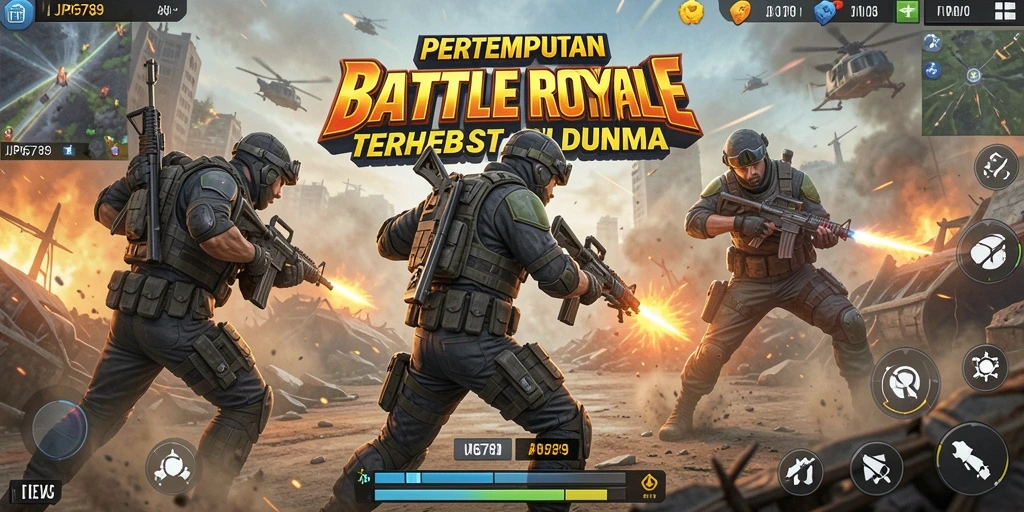 Gameplay seru dalam pertandingan Battle Royale JP6789.