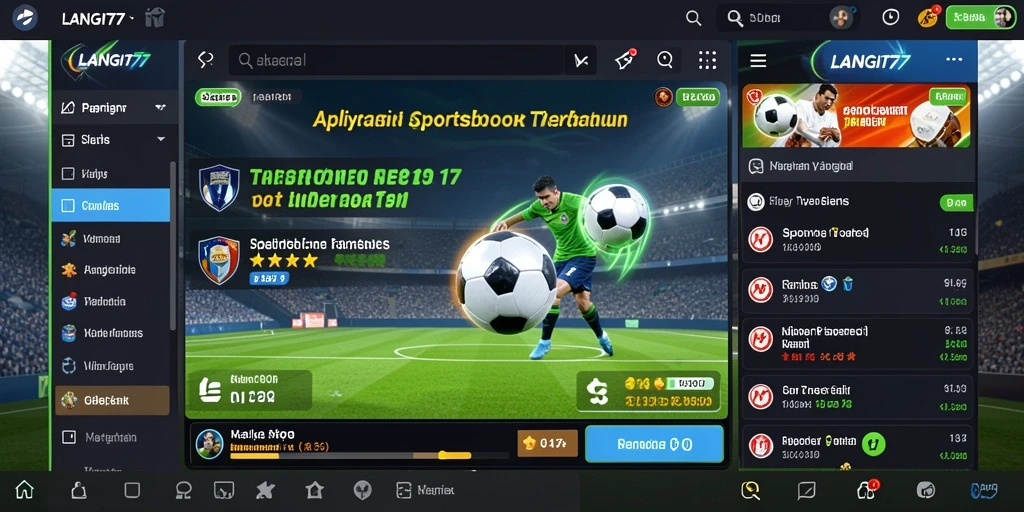 Tampilan menarik dari aplikasi Sportsbook LANGIT77 saat taruhan.