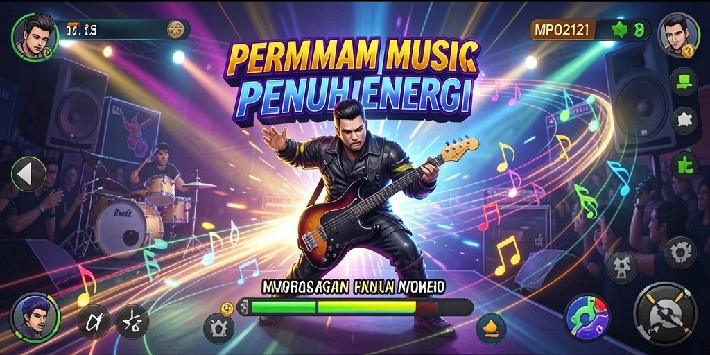 Tampilan gameplay seru dengan irama musik yang menggoda.