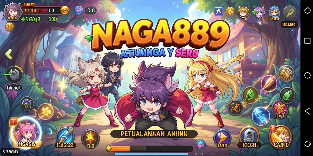 Tampilan gameplay seru dalam NAGA889 dengan karakter Anime.
