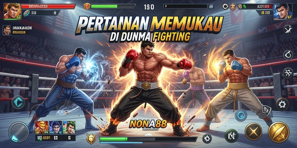 Tampilan gameplay NONA88 dengan aksi pertarungan yang seru.