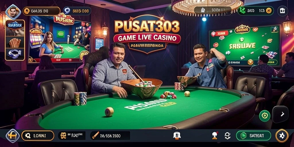 Tampilan gameplay mendebarkan di PUSAT303 Live Casino.