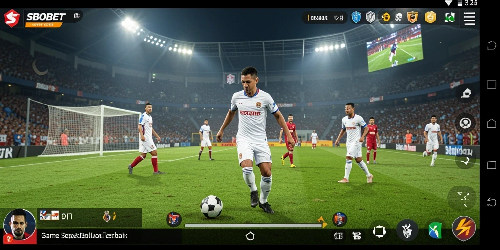 Tampilan gameplay SBOBET yang menarik dalam dunia sepak bola.