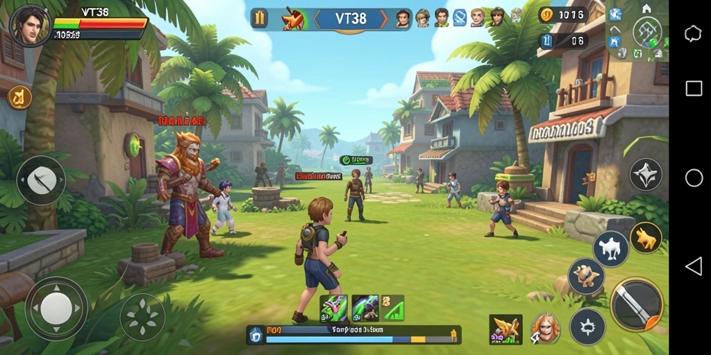 Tampilan screenshot dari gameplay menyenangkan VT38 dengan berbagai level.